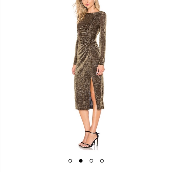 NWT Rachel Zoe gold black metallic midi sz10 - Picture 2 of 8